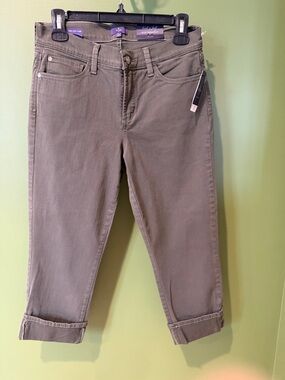 NYDJ Cropped Wide Cuff Capri Jeans, NWT